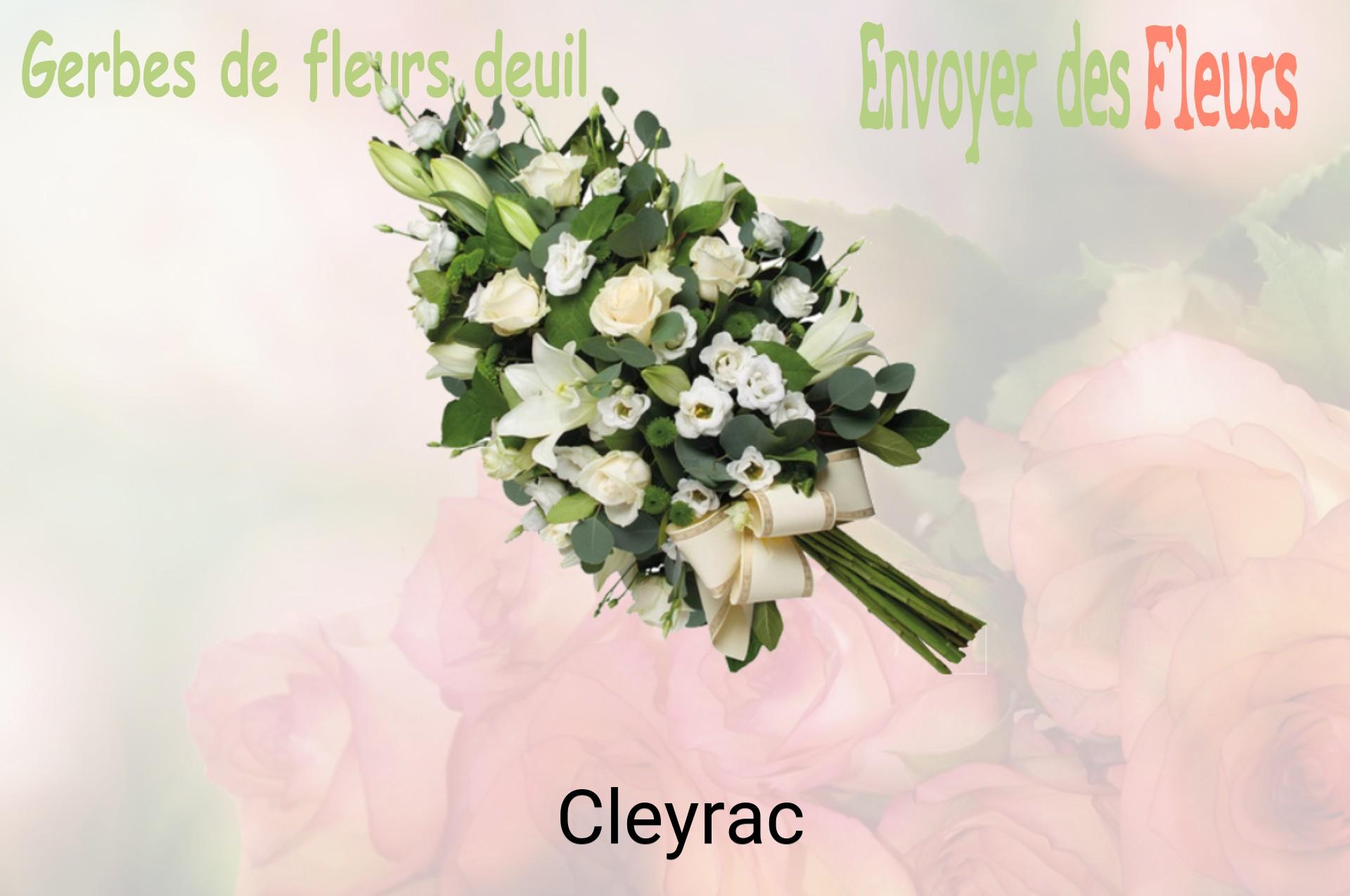 Gerbe de fleurs de deuil livrée à Cleyrac